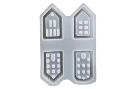 Molde silicona 4 mini casitas